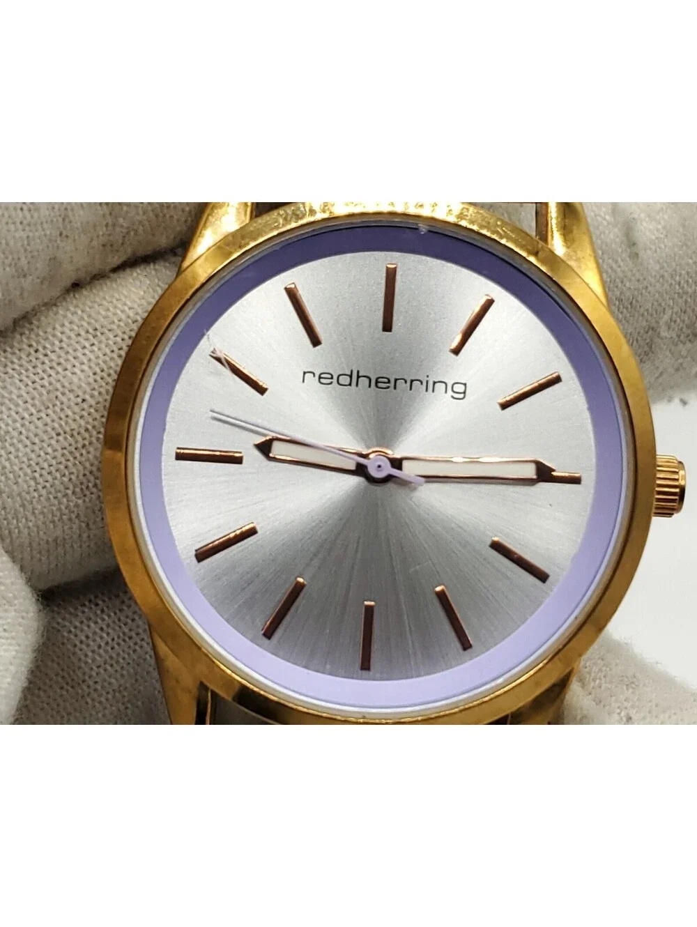 Redherring Quartz Watch New Battey Rose Gold Tone 34mm